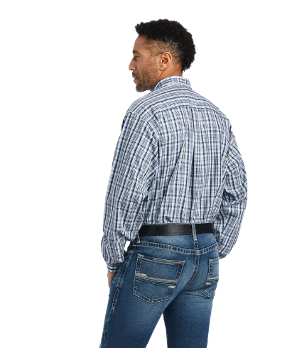10042321 Ariat Mns Wrinkle Free Igor Classic Fit Shirt Airy Blue