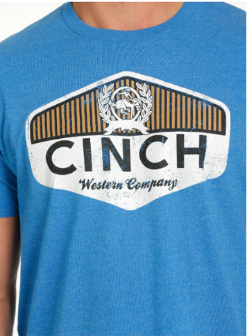 MTT1690556 Cinch Mns Blue Logo Tee