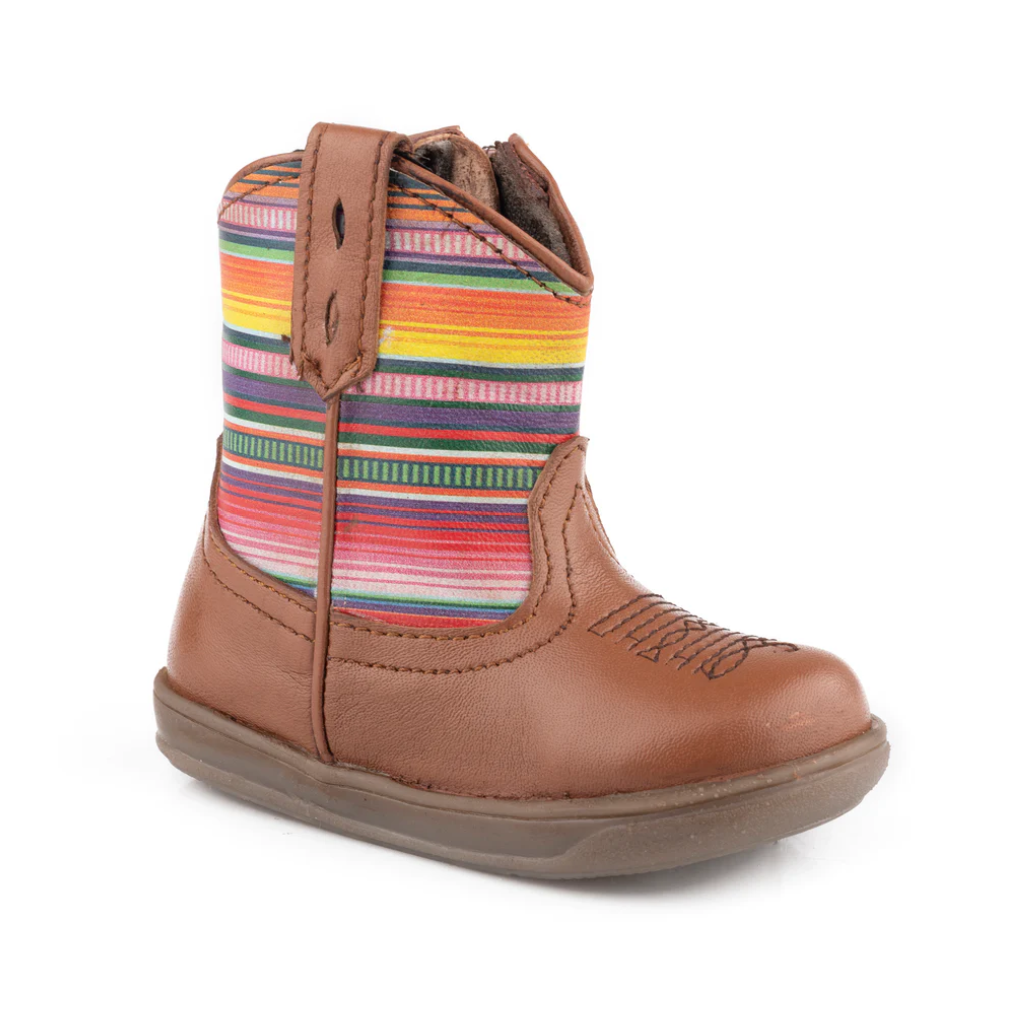 09-016-0914-3240TA Roper Infant Cowbaby Cora Serape Tan/ Serape Leather