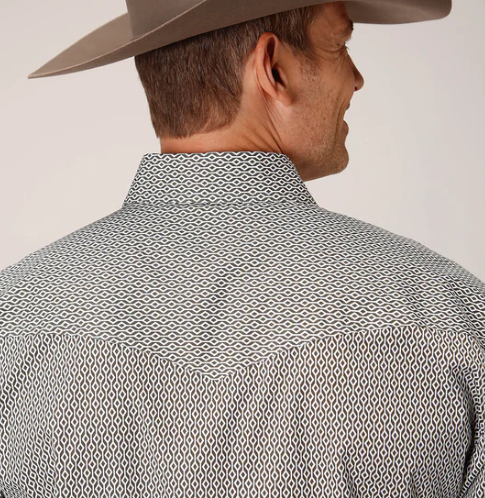 03-001-0225-4027 Roper Mns Amarillo LS Grey Shirt