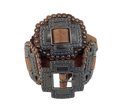 5406790 Roper Wms Conchos Leather Belt