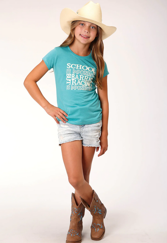 03-009-0513-0484BU Roper Kids Barrel Race tee