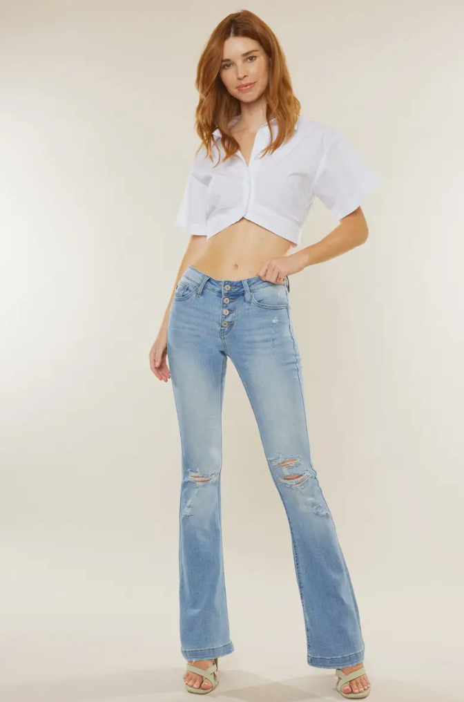 KC6327FM Kan Can USA Women's Mid Rise Jean