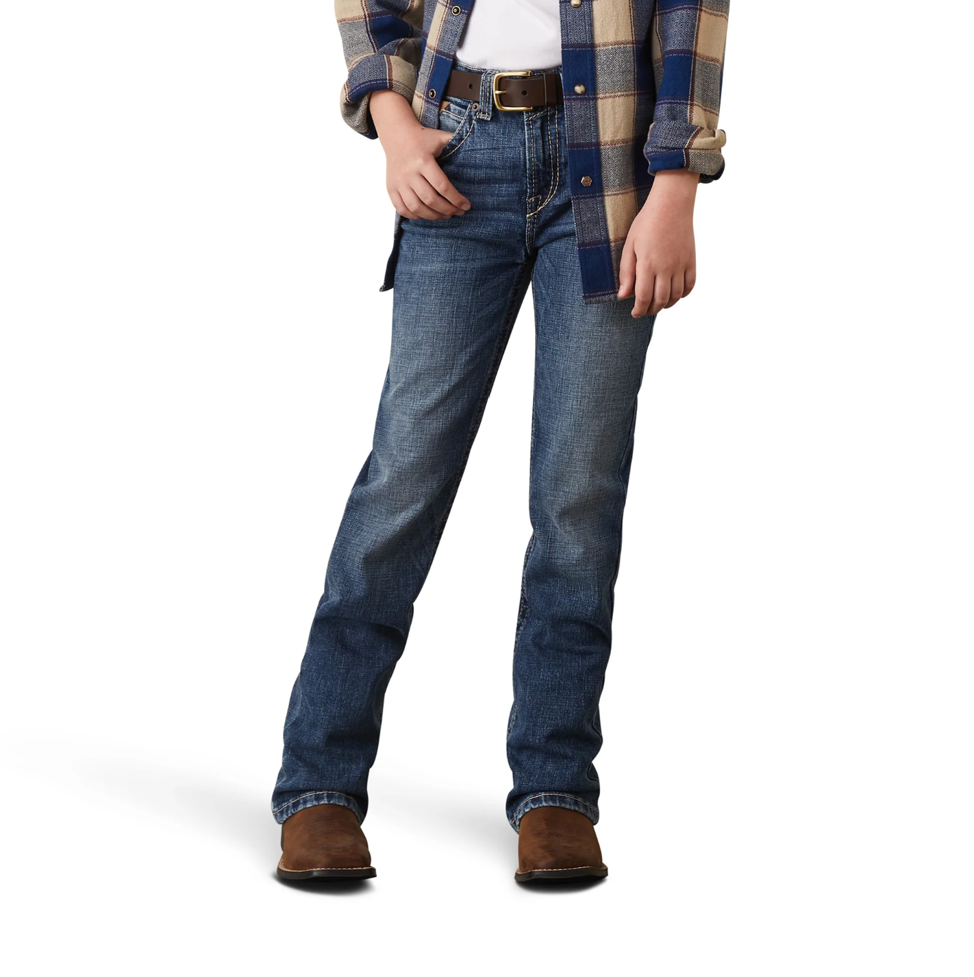 10044382 Ariat Boys B4 Boot Cut graysill Nelson