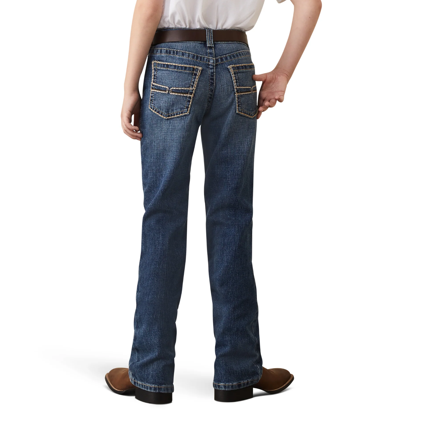 10044382 Ariat Boys B4 Boot Cut graysill Nelson