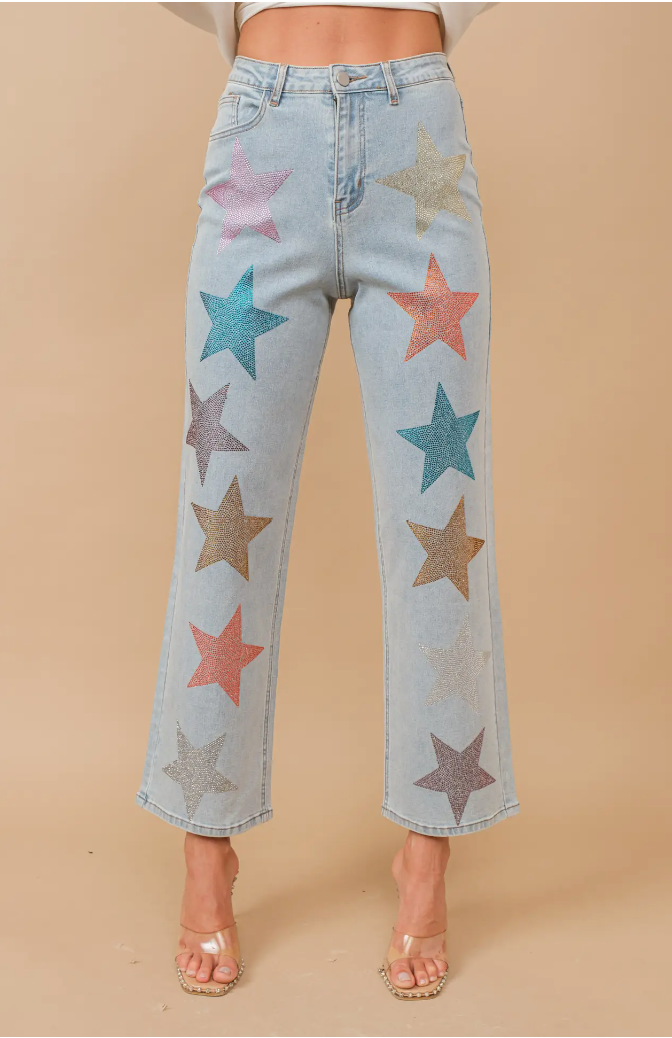80024PLW Vegas Line Jewel Jean