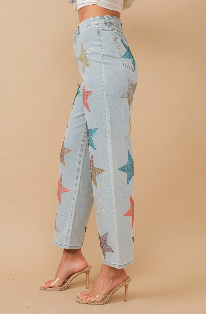 80024PLW Vegas Line Jewel Jean