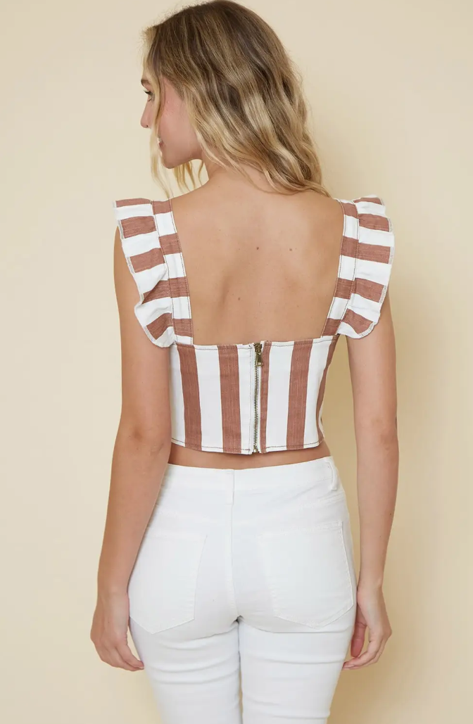 WL581 Vegas Line Tao Striped Crop