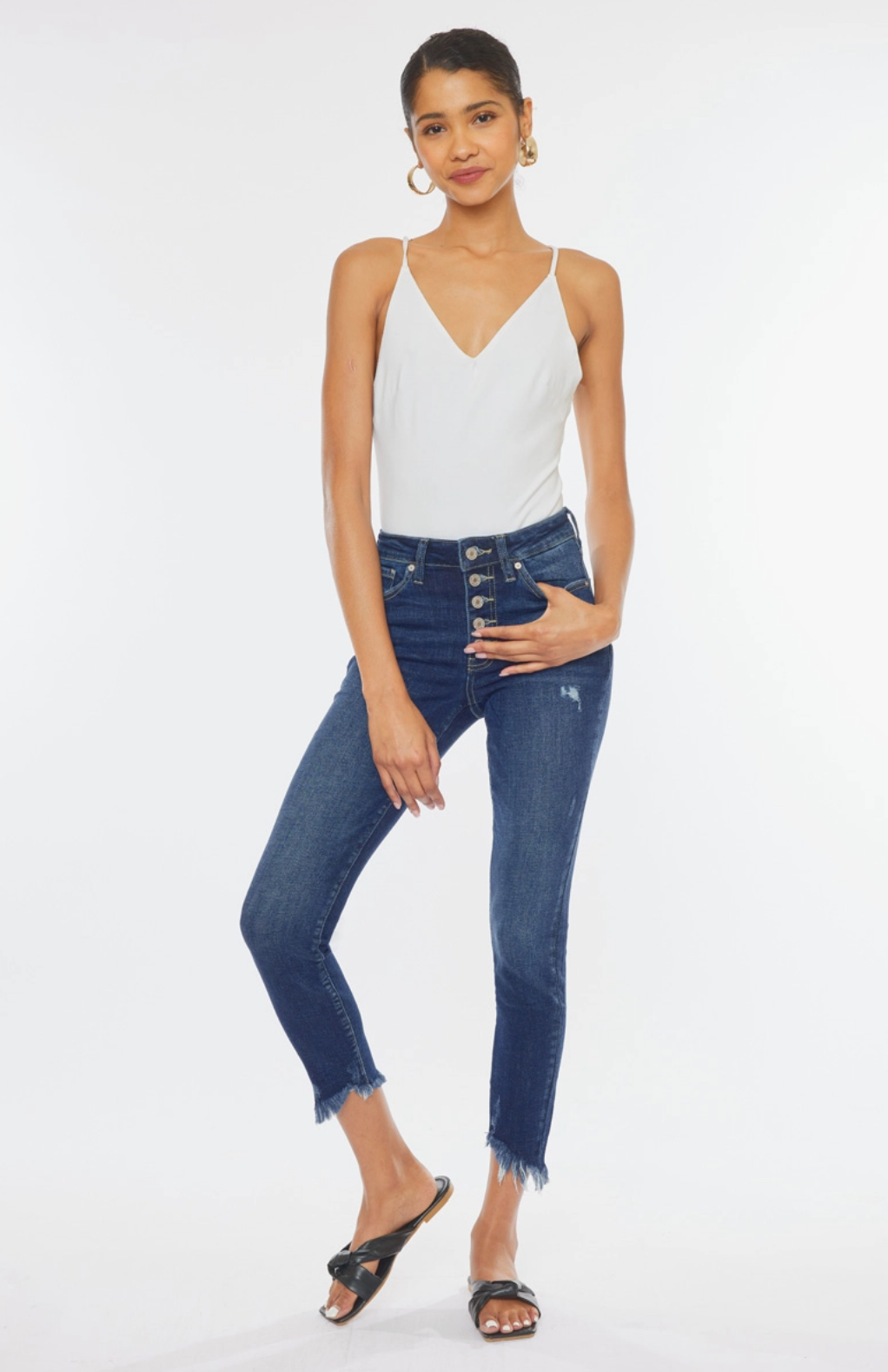 KC8577D Nashville Line Thompson Lane Crop Jean