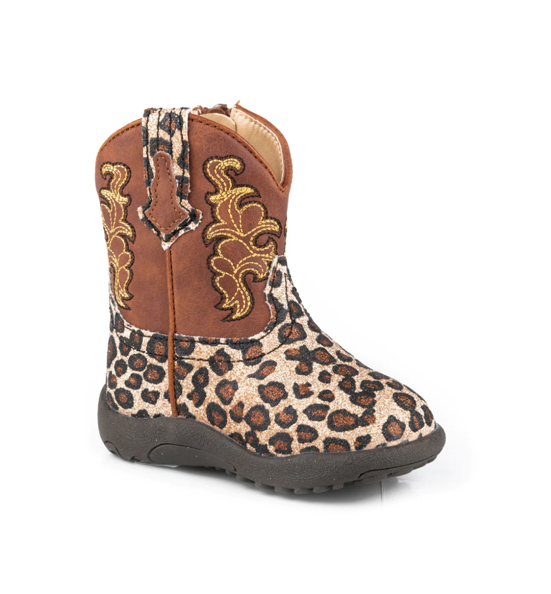 09-016-1901-3363 Roper Cowbaby Glittler Wild Cat Gold Glitter Leopard/ Brown