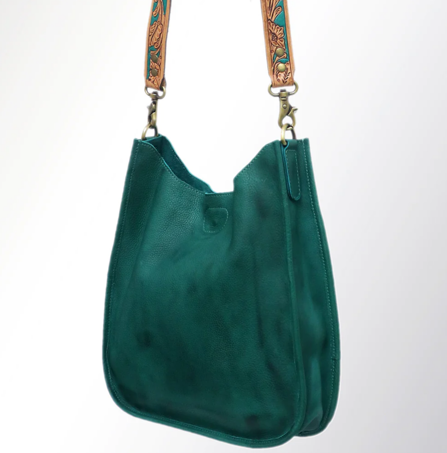 ADBGM245D USA Leather Crossbody teal
