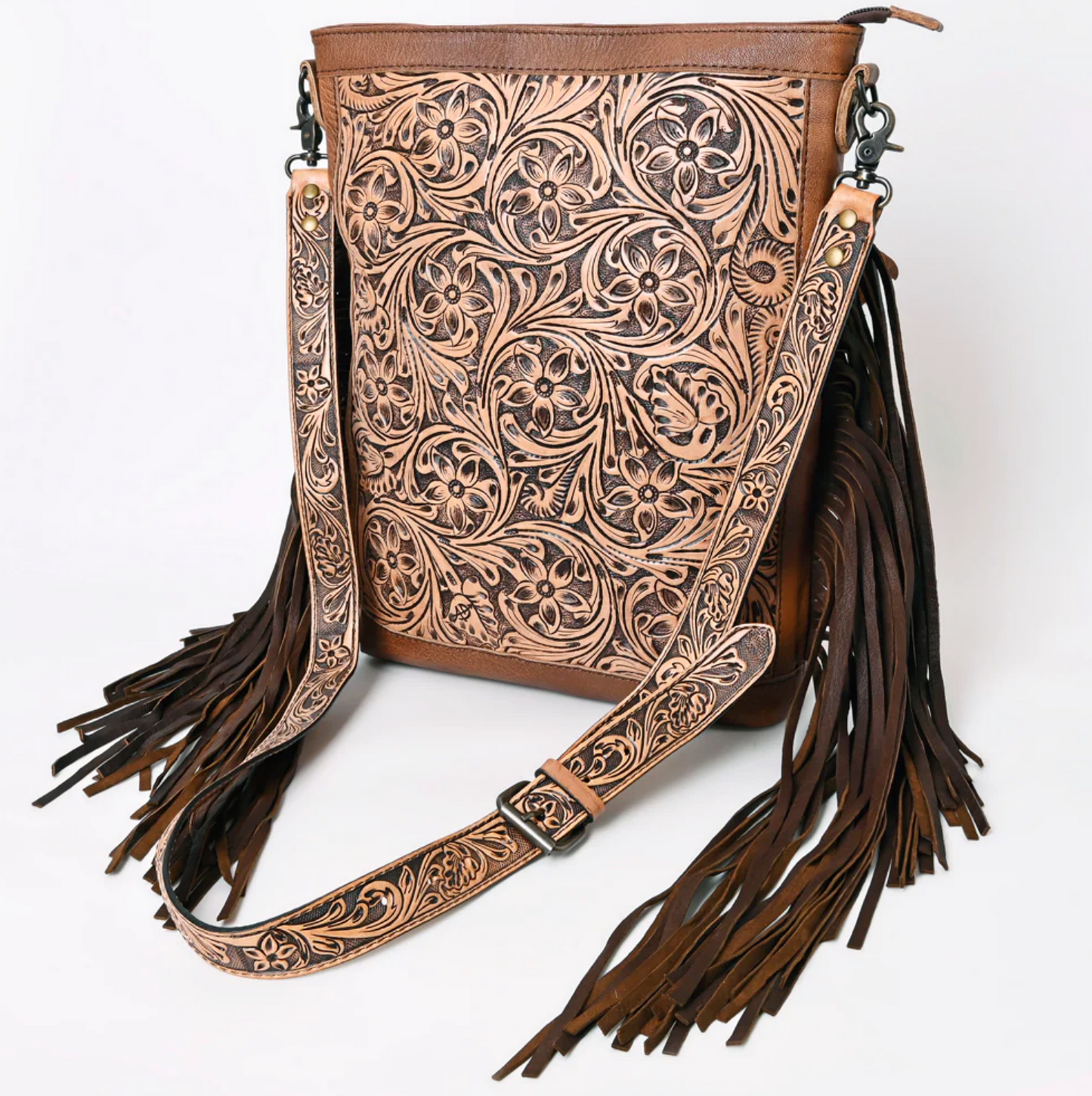 ADBG507BR USA Leather Crossbody