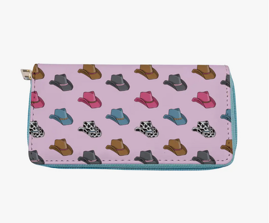 WALLET005 Pink Cowboy Hat Wallet