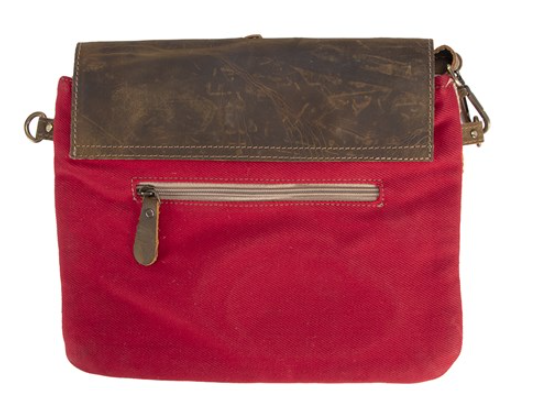 BAG6250 Fort Worth Navajo Leather Handbag - Cream/Orange/Blue