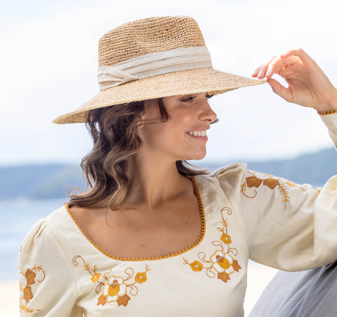 BD751 Before Dark Over Sized Fedora Natural Hat