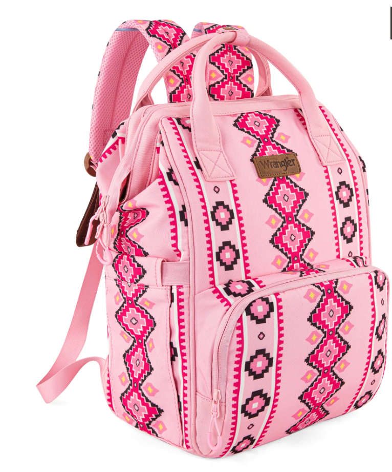 WG2204 9110 Wrangler Aztec Printed Callie Backpack Pink