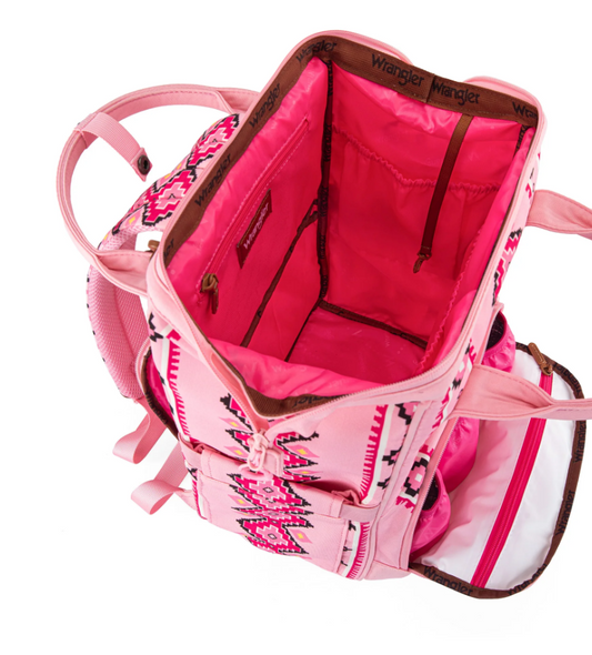 WG2204-9110 Wrangler Aztec Printed Callie Backpack - Pink