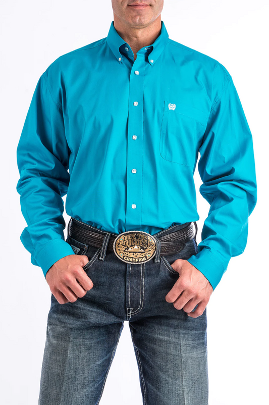 MTW1103800 Cinch Men's Arena shirt Teal