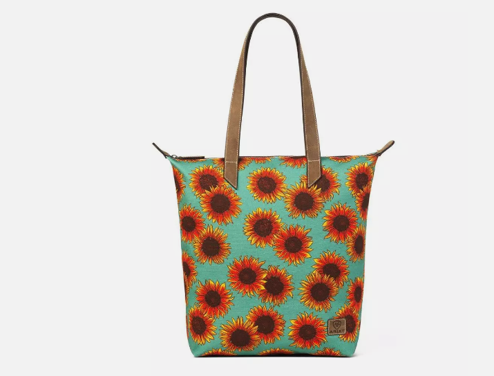 A770015327 Ariat Tote Bag Sunflower Print BLUE