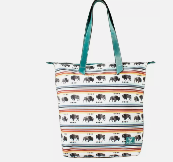 A770015797 Ariat Buffalo Print Tote Bag