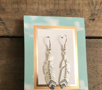 CYW-022 Eagle Feather CARDED Drop Earrings