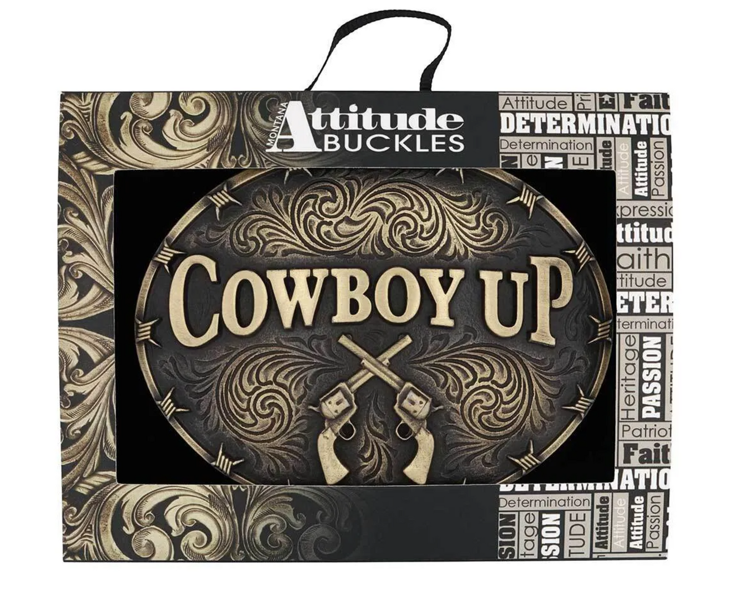 A1007C Montana Attitude Buckle Cowboy Up