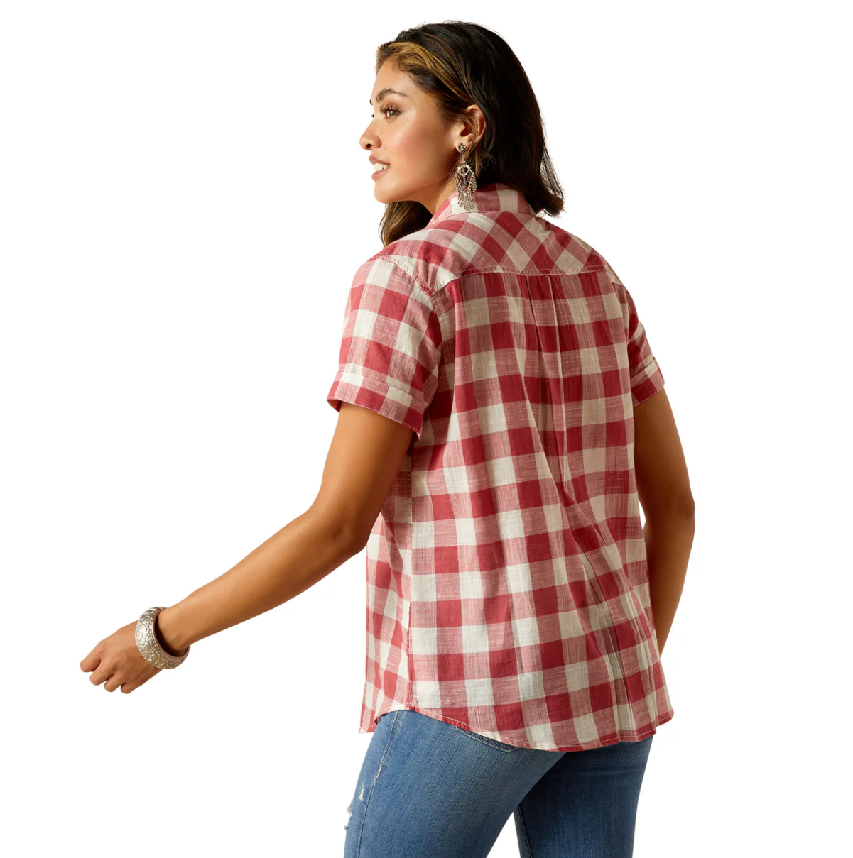10051379 Ariat Women's Billie Jean SS Shirt Cherry Gingham
