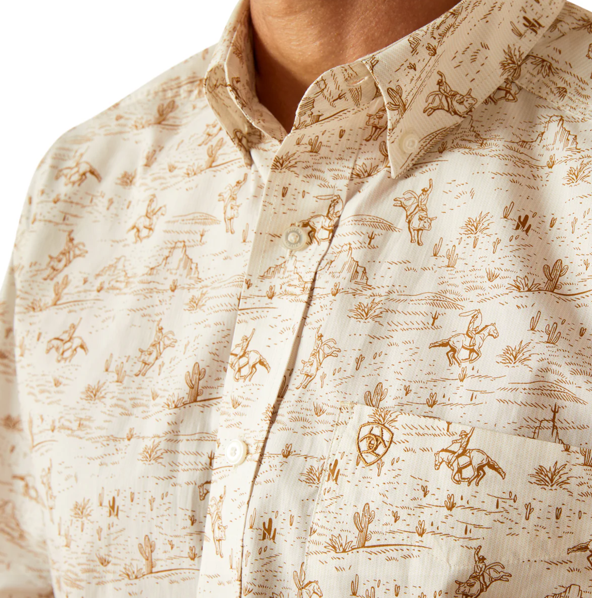 10051258 Ariat Men's Edison SS Shirt Tan