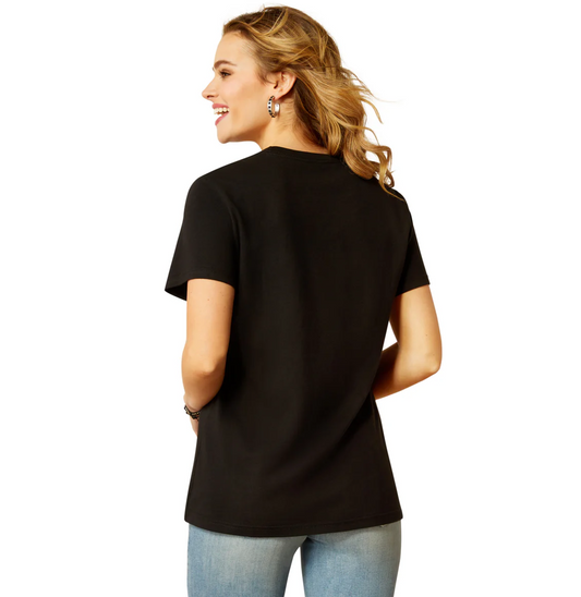 10052041 Ariat Women's Established Boot Co SS Tee Black