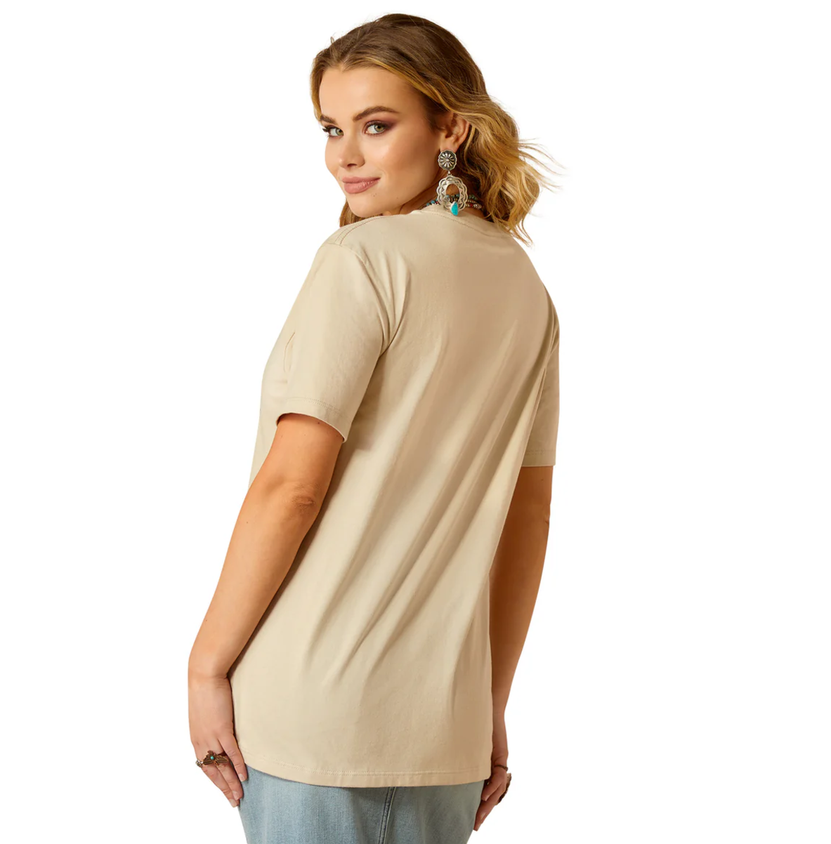 10052586 Ariat Women's Desert Bronc SS Tee Natural