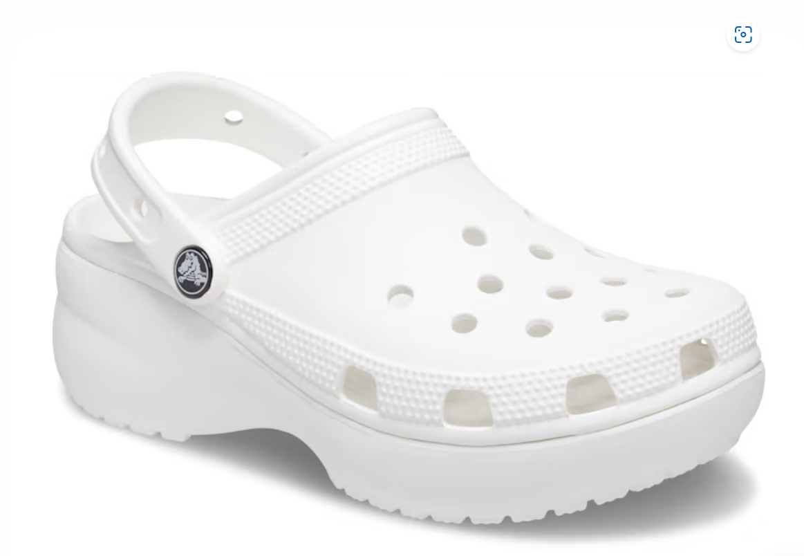 206750-100 CROCS Classic Platform Clog White