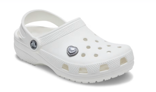 10013760 CROCS JIBBETZ Silver Pearl and heart gem