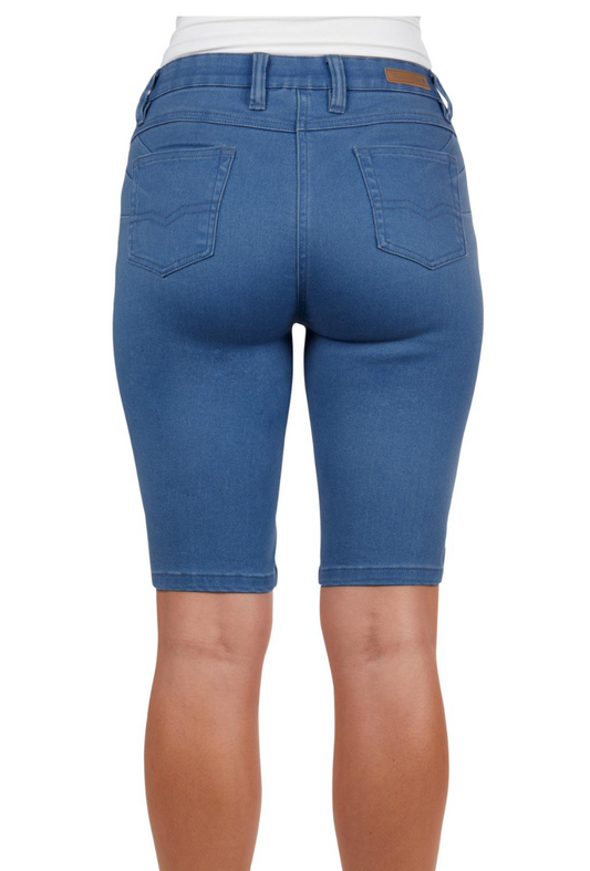 T4S2302128 Thomas Cook Women's Suzie Slimmer Leg wonder Jean Short Avalon wash