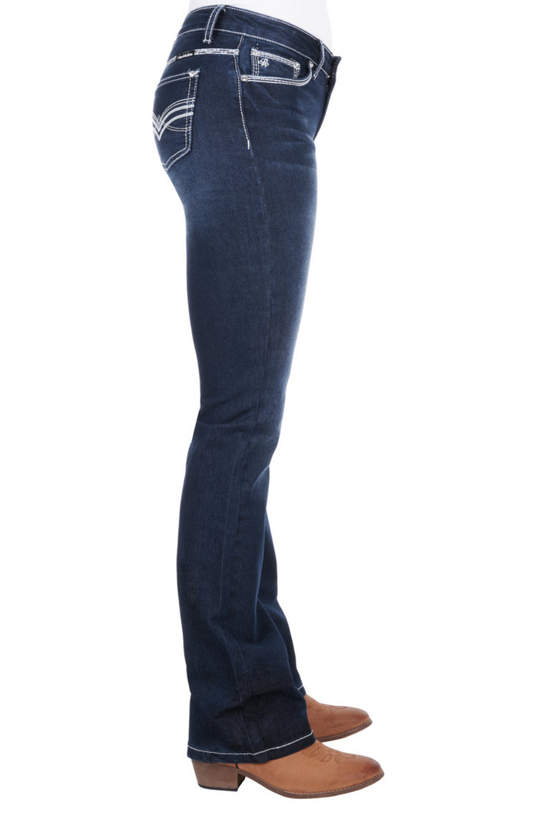 PCP22119 Pure Western Women's Hannah Boot Cut Jean 32'leg