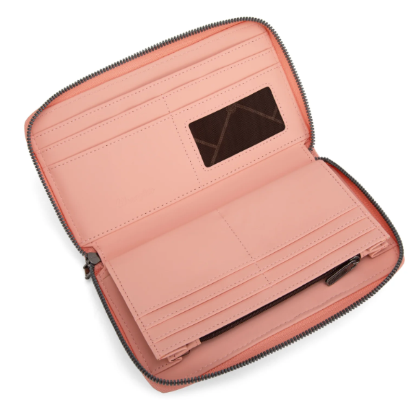 WG136-W006 Wrangler Vintage Wrangler Canvas Zip Wristlet- Pink