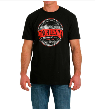 MTT1690559 Cinch Men's Black Logo T-shirt