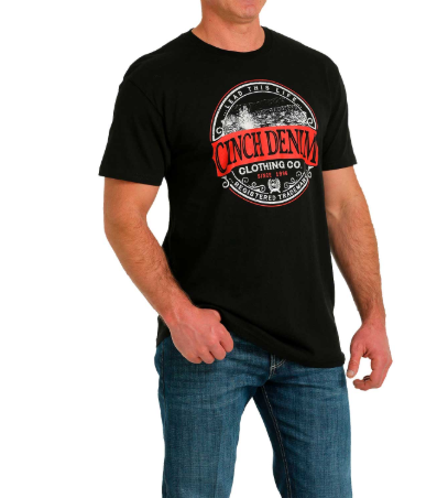 MTT1690559 Cinch Men's Black Logo T-shirt