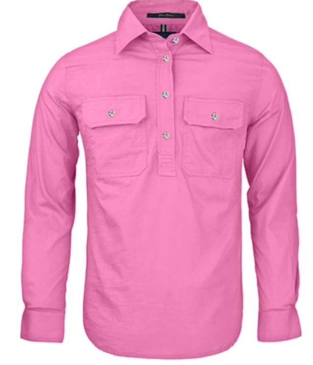 RM300CF.BLUSH Pilbara Women's Closed Front L/S Shirt Blush