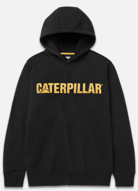 1050010 CAT Men's Lightweight Hooded Sweatshirt-Black/Noir