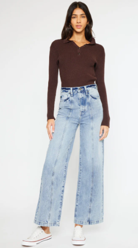 KC7396L Kancan Mara Ultra High Rise 90's Wide Leg Jeans