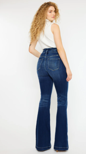 KC8602D-CV Kancan Blairen Ultra High Rise Flare Jeans- Curvy