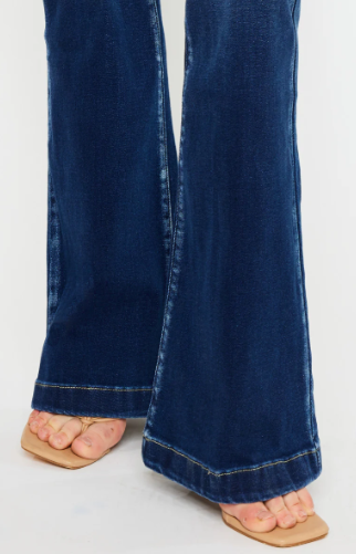 KC8602D-CV Kancan Blairen Ultra High Rise Flare Jeans- Curvy