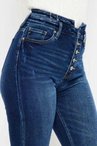 KC8602D-CV Kancan Blairen Ultra High Rise Flare Jeans- Curvy