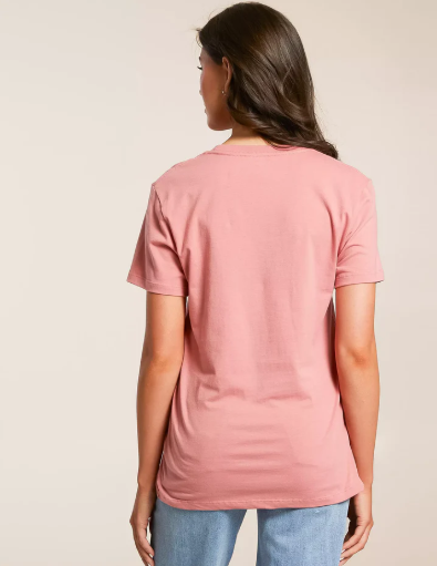 10054036 Ariat Women's Western Pulp Tee Dusty Rose