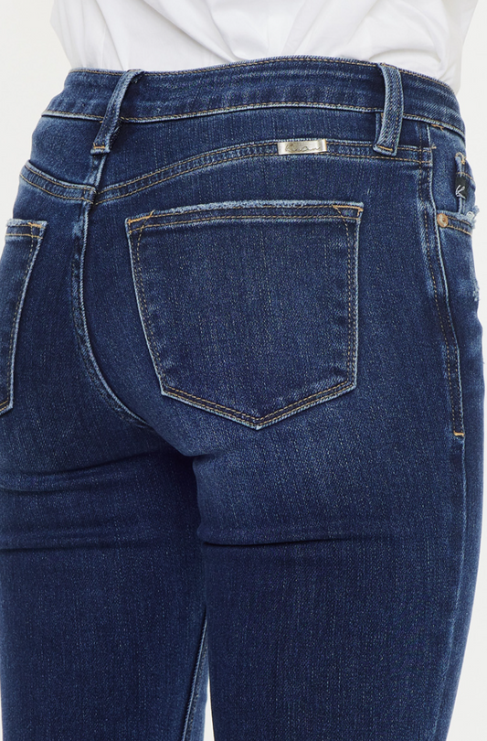KC6327FD Kan Can USA Women's Mid Rise Jean Dark
