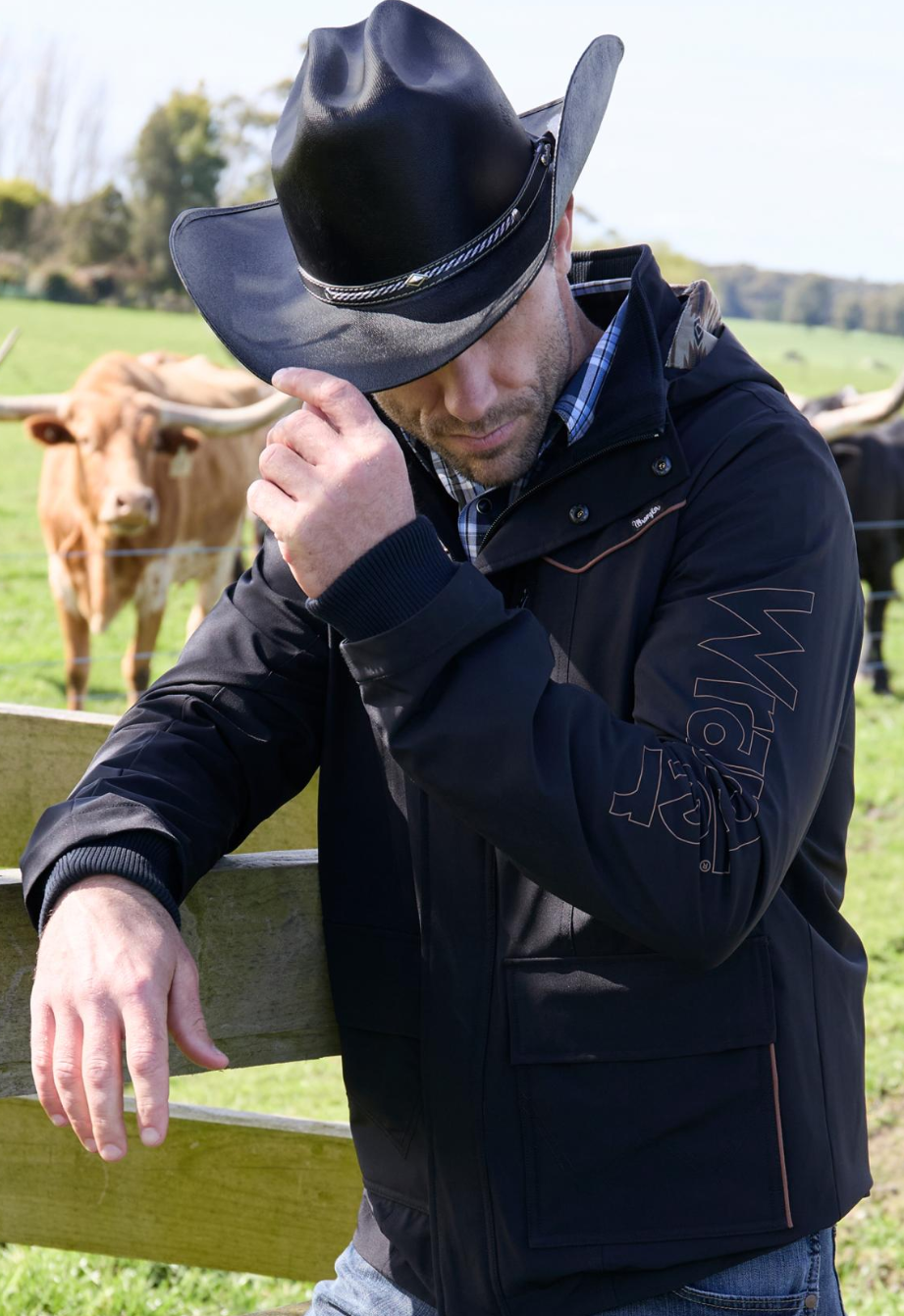 X5W1911HAT Wrangler Bandera Hat Black