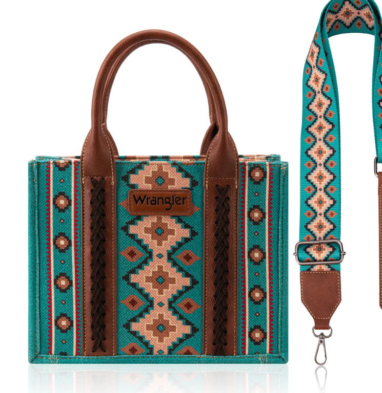WG2203-8120SW Wrangler Aztec Printed Small Tote