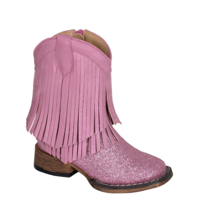 09-017-1903-3624 Roper Toddler Double Fringe Pink Glitter/Pink