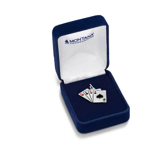 HCP6000 Montana Silversmiths Four of a Kind Hat Clip