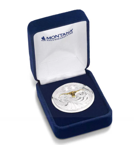 SCF384S Montana Silversmiths Scarf Slide with Longhorn